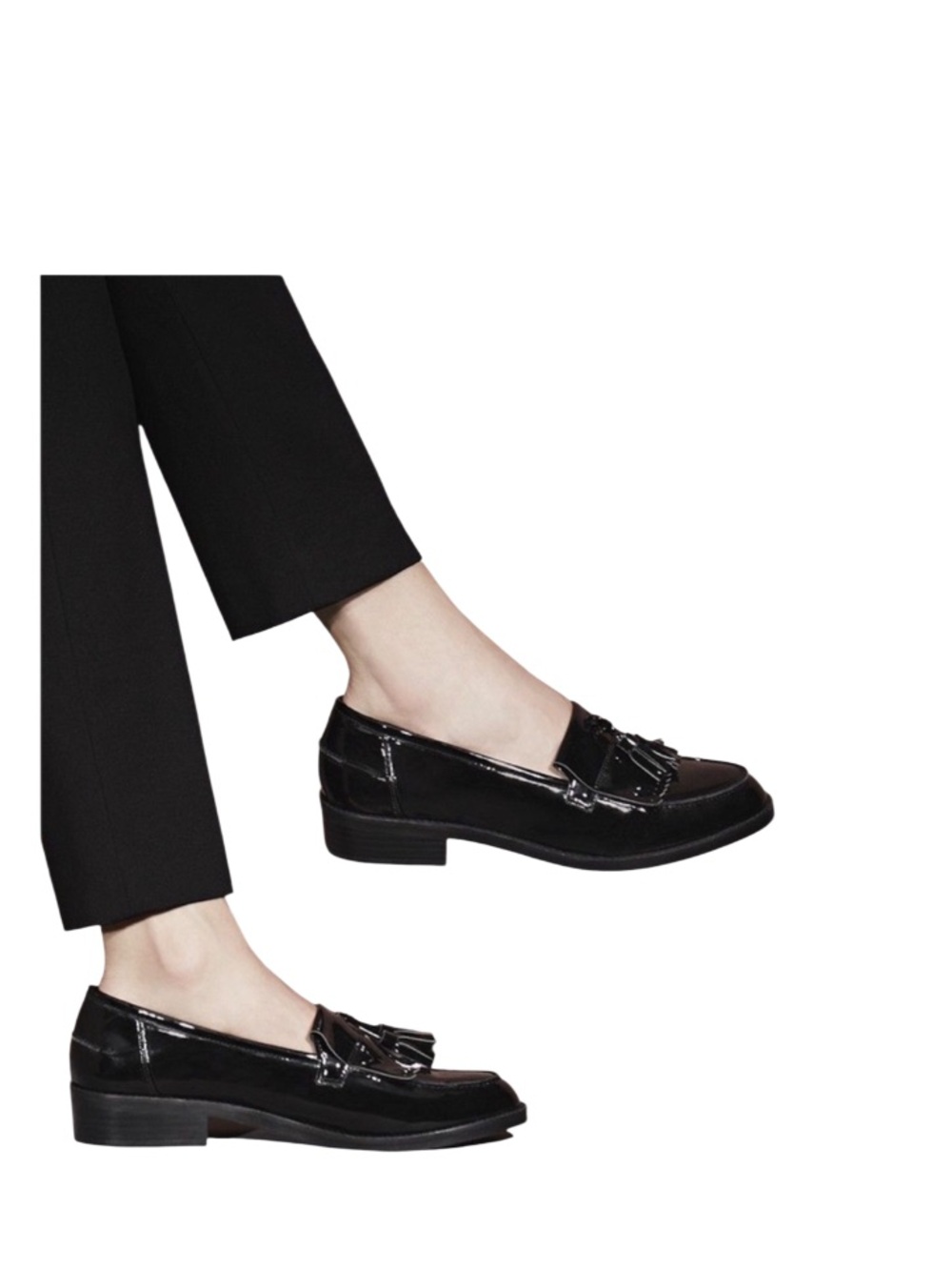 Steve Madden Meela Black Patent Leather Loafers
